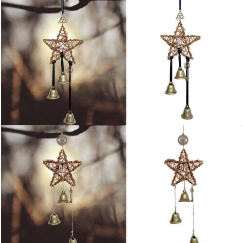 Outdoor Living Wind Chimes Garden Magic Witch Bell Copper Bells Living Yard Door Window Hanging Wind Chimes Home Decor