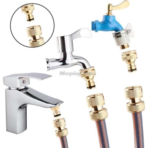 15mm-23mm Water Connector Quick-plug Three-in-one Universal Joint Kitchen Hose Adapter Faucet Connector Mixer Hose Adapter