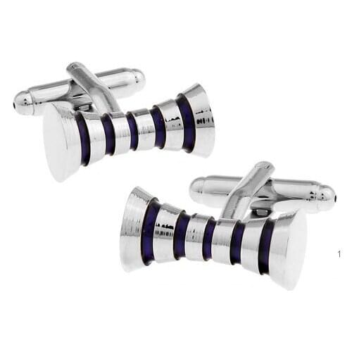 Factory Price Retail Mens Copper Material Stripes Style Cuff Links