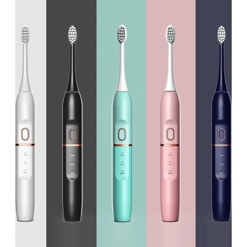 Electric Toothbrush Sonic Adult Travel USB Charging 3 Mode Deep Clean IPX8 Waterproof with 2 Brush Heads
