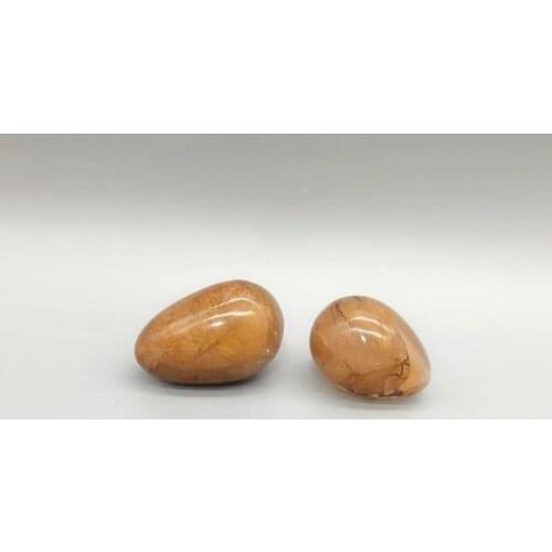 1pcs Natural Yellow crystal egg crystal gemstones topaz egg reiki healing crystal palm egg massage egg decor room crafts