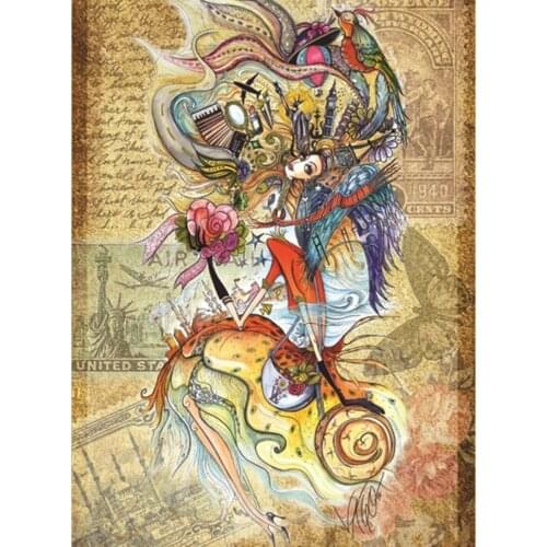 At Jigsaw Puzzle 1500 Pcs Circassian Girl Traveling The World For Adult&Kids Toy Educational Entertaintment Landscape Fun Games