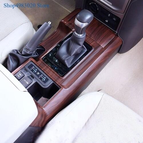 ABS Chrome Walnut Gear Trim Cover for Toyota Land Cruiser Prado150 FJ150 2018 Left Hand Drive Automatic Transmission Accessories