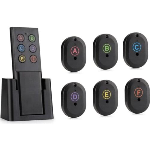 ABS Mini Car Locator Multi-Language Wireless Mobile Phone Key Finder Household Anti-Lost Search 1-for-6 Adsorption Recording