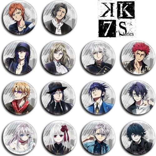 K Seven Stories anime badges 58 mm Suoer Cool Brooch Metal Icons