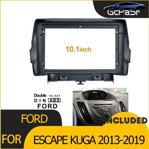 2Din Car Radio Player DVD Frame Audio Fitting Adaptor Dash Trim Kits Facia Panel 9inch For FORD Escape Kuga 2013-2019 Double Din