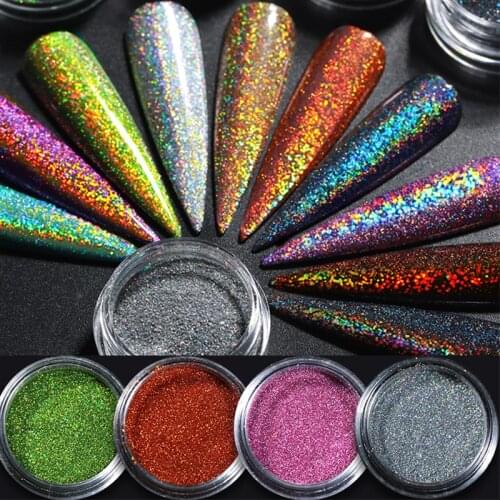 Glitter Nail Sequins Holographics Powder Glitter Shining Irregular 3D Hexagon Colorful Sequins DIY Nail Art Flakes Decoration