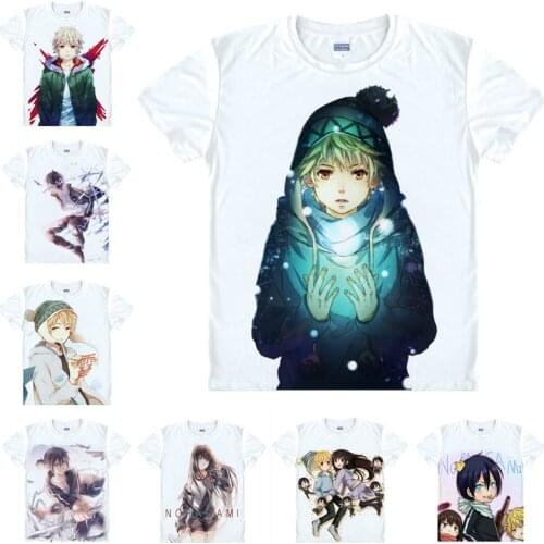 Coolprint Japanese Anime Shirt Noragami, Stray God T-Shirts Multi-style Short Sleeve Yato, Yukine Cosplay Costume Kawaii Gift