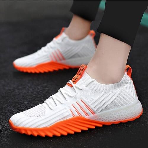 Large Size Breathable Knitted Sneakers Comfort Womans Trainers Running Shoes Lady Shoes Sport Men Summer Sports Shoe Woman