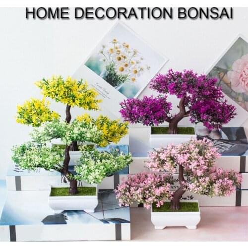 Artificial Mini Potted Plants Faux Potted Houseplants Garden Decoration Outdoor Home Indoor Tabletop Decor Centerpiece