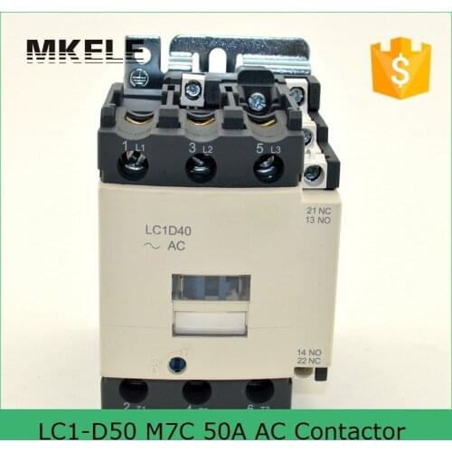 LC1-D50 M7C telemecanique contactor lc1 telemecanique contactor coil voltage 220V 1 phase contactor 3P+NO+NC