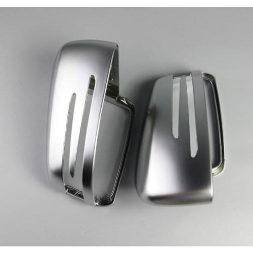 Matte Silver rear-view Mirror Mirror Cover Housing W204 for Mercedes Benz A C B G-Class