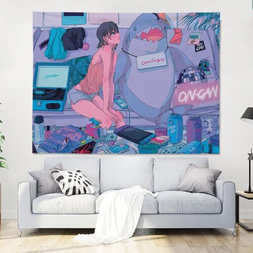 Kawaii Room Decor Tapestry Wall Hanging Cute Bedroom Wall Decoration Aesthetic Room Decor Decoration Mural Tapiz Gobelin Makrama
