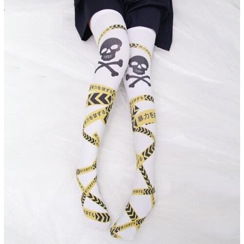 Striped Womens Lolita Over-knee Stockings Thigh High Long Stockings Japanese Anime Cosplay For Girls 5SW10