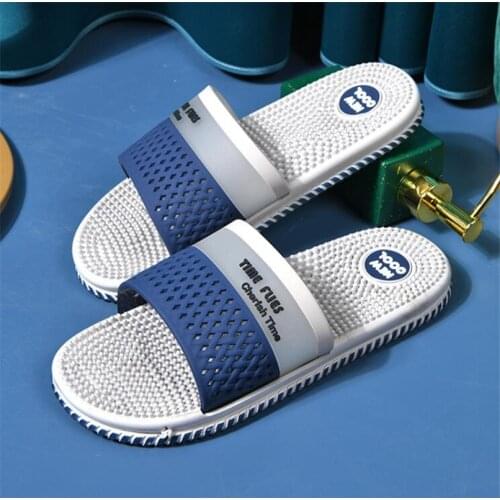 Men Massage Slippers Home Bathroom Slides Outdoor Sandals Beach Flip Flops Sports Big Size Foot Massage Slippers Couple Shoes