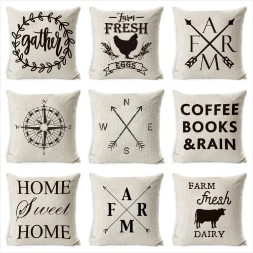 Cushion Cover Thanks For Be My Sister Cotton Linen Square Throw Waist Pillow Case Decora Sofa Home Pillowcase 45*45cm