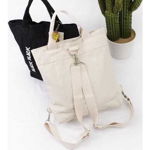 Newhotstacy Bag 03222021 Ladies simple Canvas Backpack large capacity letter handbag Shoulder Messenger Bag