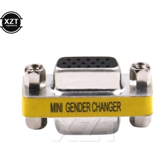 Newest 1pc 15 Pin HD VGA/SVGA Female to Female Bender Changer Adapter Converter Swap