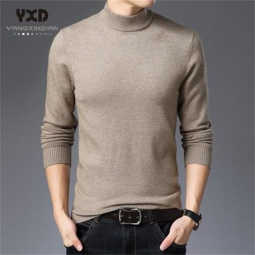 New men clothes Autumn winter warm cashmere sweater men turtleneck men sweater Slim pullover men classic wool sweater Pull Homme