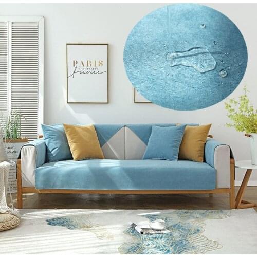 Solid Color Waterproof Sofa Cover Anti-cat scratch Urine-proof Pet Couch Cover For Sofa Non-slip Sofa Covers for living room