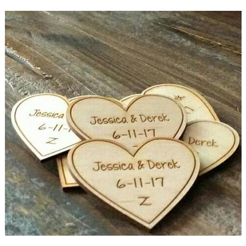 Personalize heart shape Bride Groom names wooden Wedding Save the Date Magnets engagement party favors company gifts invites