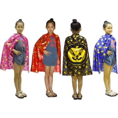 Prettyia Halloween Witch Cloak Robe Pumpkin Style Cape for Kids Dress Party Masquerade Christmas Fancy Dress Costumes