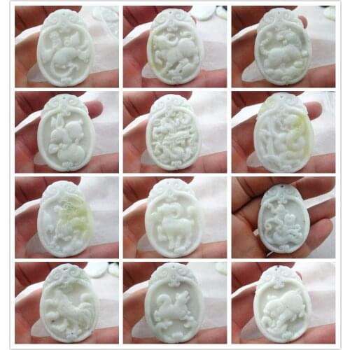 Natural stone Turquoises Quartz crystal hand-carved Zodiac signs amulet pendant for diy jewelry making necklace Accessories S1
