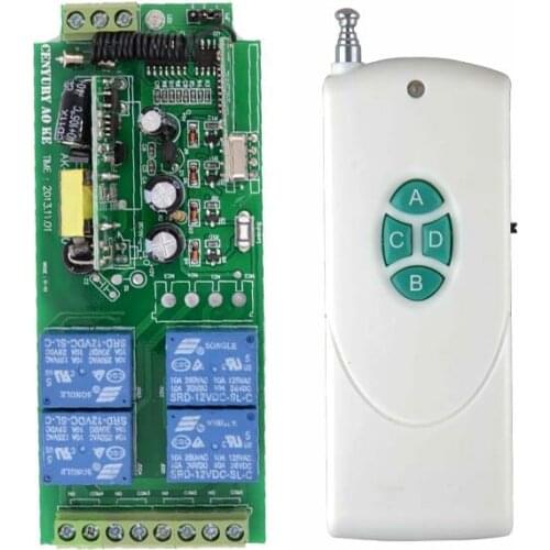 AK-RK04SE-220 AC85v~250V 110V 230V 4CH Wireless Remote Control Switches 220V Relay Output Radio RF Transmitter And Receiver