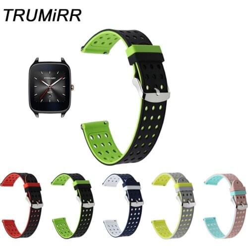 22mm Quick Release Silicone Rubber Watchband for Asus ZenWatch 1 2 Men Gear 2 Neo Live Moto 360 2 46mm Watch Band Wrist Strap