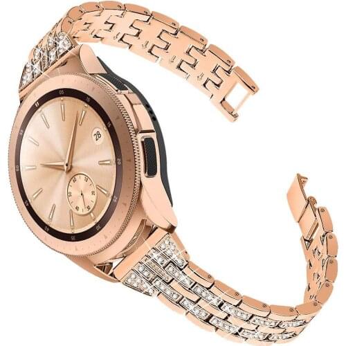 20mm 22mm Diamond Metal Band for Samsung Galaxy Watch 42mm 46mm Women Luxury Bracelet Strap for Galaxy Watch 4 3 44mm 45mm