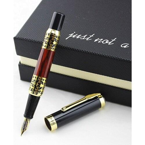 High Quality red Pattern Iraurita Fountain Pen Luxury Full Metal Golden Clip Pens Writing Stationery Office School ink Pen