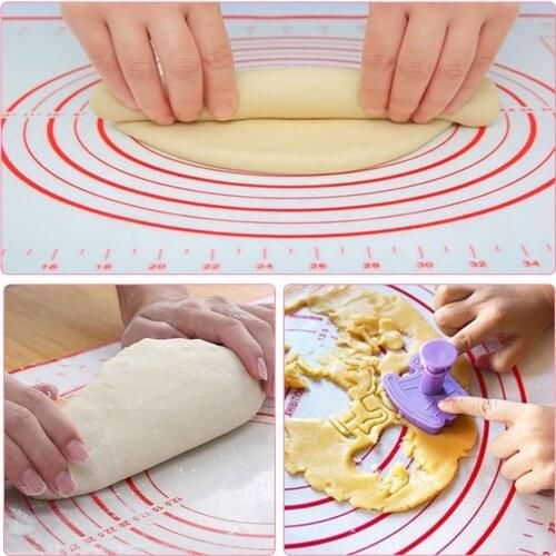 Oversize 60x50cm Silicone Baking Mat Pastry Rolling Kneading Pad Kitchen Pizza Dough Non-stick Pan Pastry Mat With Scale