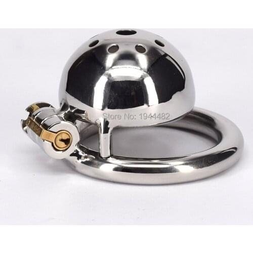 SODANDY Super Short Chastity Device Metal Penis Lock Small Cock Cage Stainless Steel Chastity Belt Male Sex Toy For Man Fetish