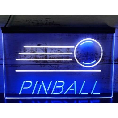 SS204 Pinball Game Arcade Dual Color LED Neon Sign