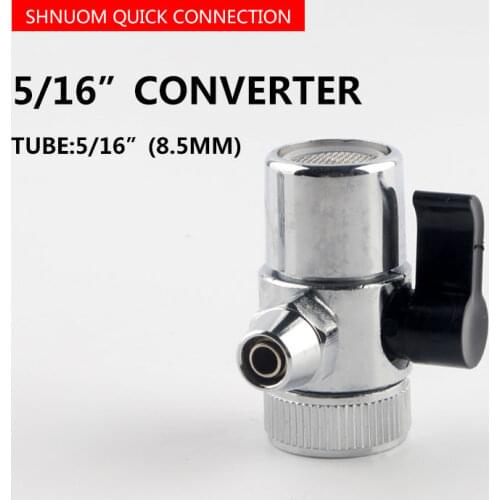 Water purifier faucet three-way switching valve 2.5 points / 2.5” single cutting valve 5/16 Tube pipe External Diameter 8MM PE