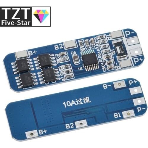TZT 3S 12V 18650 10A BMS Charger Li-ion Lithium Battery Protection Board Circuit Board 10.8V 11.1V 12.6V Electric