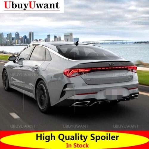 UbuyUwantFor Kia Optima K5 GT 2020 2021 Spoiler ABS Plastic Gloosy Black Rear Trunk Boot Lip Spoiler Car Tail Wing Decoration