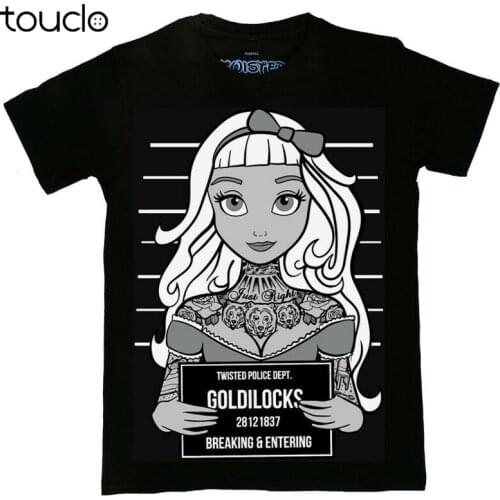 Twisted Apparel Goldilocks Mugshot Tattoo Unisex T Shirt Pinup gothic Fairy Tale