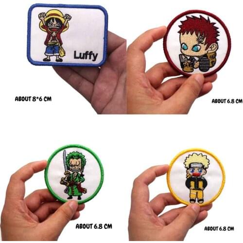 Funny Luffy Sauron GaaraEmbroidered patch iron on patches Cartoon Classic retro game cute style DIY children clothes