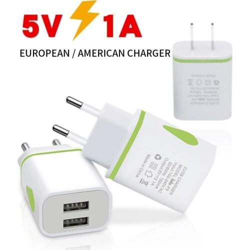 LED Multi USB Charger For iPhone 11 Pro Max For Xiaomi Mi Samsung 2 Ports Multiple Wall Moblie Phone Fast Charger Travel EU Plug