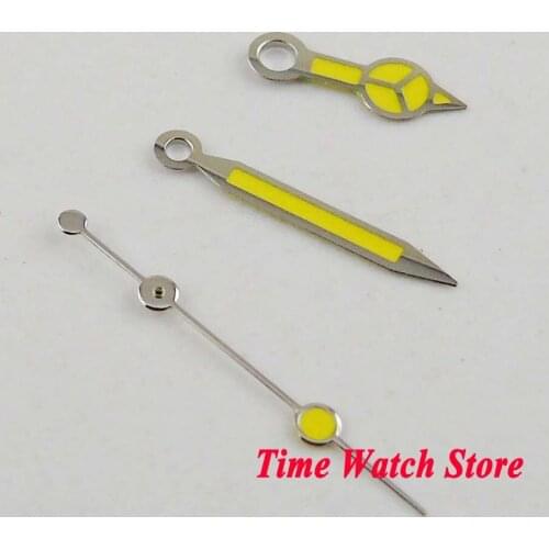 Yellow watch hand luminous watch hand Fit for Mingzhu 2813 Miyota 8215 Automatic movement H118