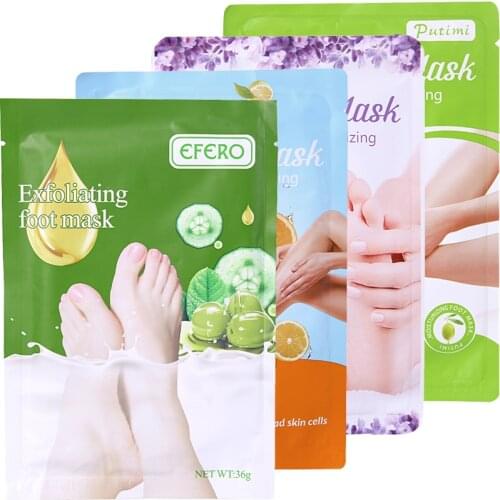1 Pair Olive Feet Exfoliating Foot Mask Skin Care Remove Dead Skin Whitening Smooth Feet Mask Pedicure Socks Beauty for Unisex