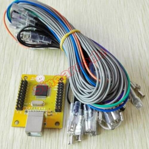 2 players PC PS/3 2 IN 1 Arcade to USB Interface 2 player MAME Multicade Keyboard Encoder Simulator USB to Jamma game controller