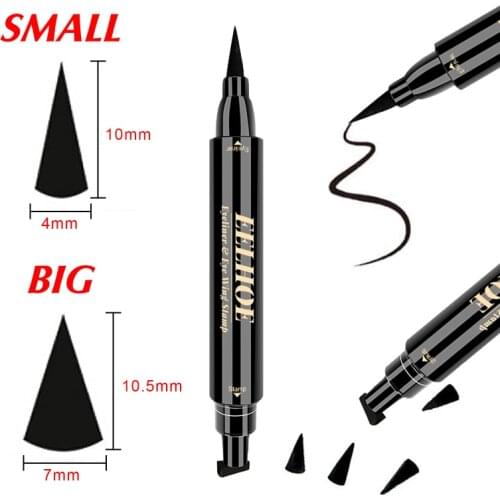 2 In1 Eyeliner Stamp Liquid Eyeliner Pencil Makeup Stamps Seal Pen Stamp Eye liner Pencil Waterproof Quick Dry TSLM1