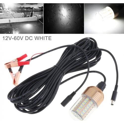 30W 12V-60V Fishing White Light 108pcs 2835 LED Underwater Fishing Light/Lures Fish Finder Lamp Attracts Prawns / Krill / Squid