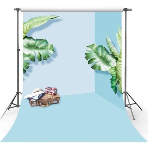 Avezano Portrait Photography Backdrops Spring Green Leaf Wooden Box Radio Book Baby Backgrounds Photo Studio Photocall Photozone