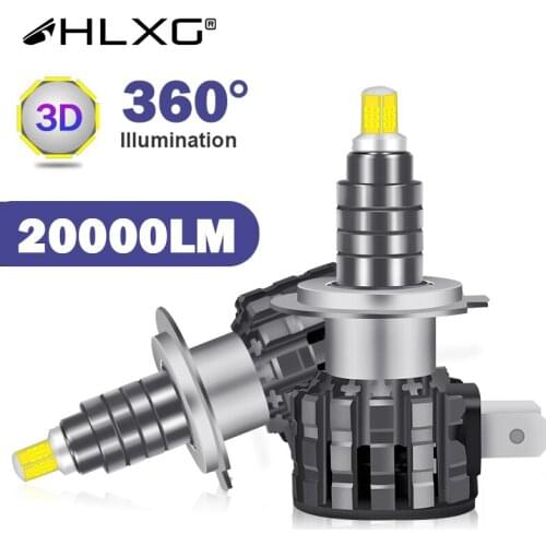HLXG 20000LM H11 led H4 H9 9005 9006 HB3 HB4 LED lamp 360 h7 H8 auto bulbs lampe led headlight 12V plug & Play 6000K car Light
