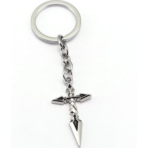 Fate Night Keychain 3 design Stay night Cross Key Chain Hot Anime Key Ring Holder Pendant Chaveiro Jewelry