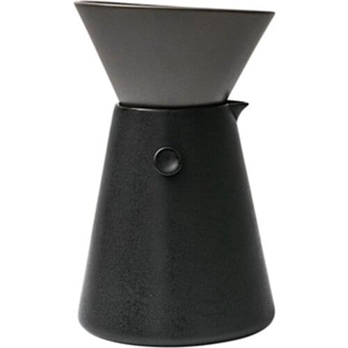 Household Hand Drip Coffee Set with Filter V60 Drip Brewing Device Ceramic Material 650Ml Sharing Coffee Pot