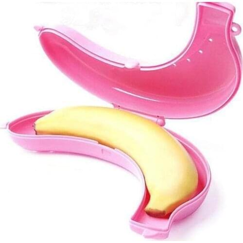 Cute Banana Case Protector Box Trip Container Outdoor Fruit Banana Storage Holder Travel Accessory RERI889